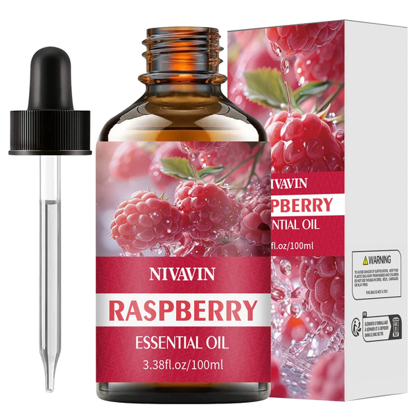 30ml/60ml/100ml raspberry essential oil is suitable for facial hydration, moisturizing, hair care, skin care, and perfume making